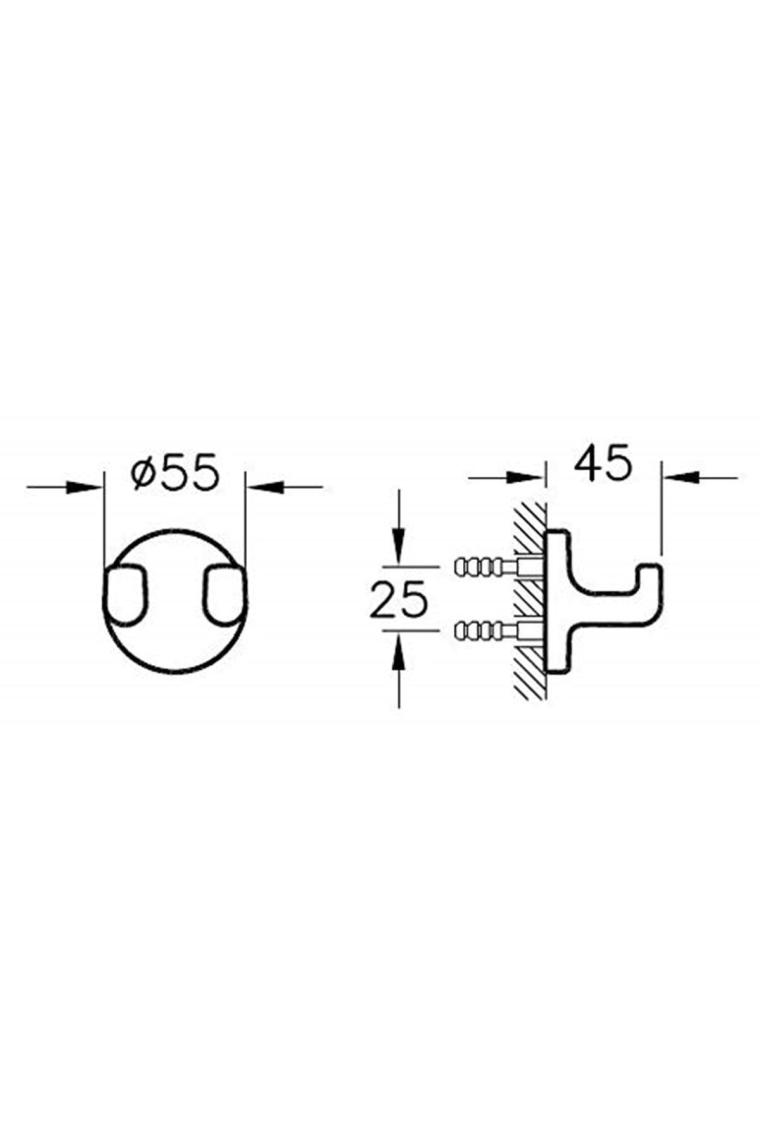 VitrA Marin A44947 İkili Askı, Krom