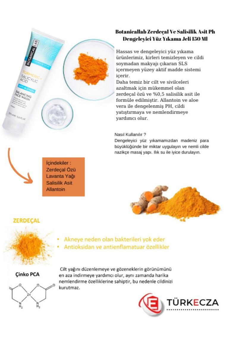 Zerdeçal Ve Salisilik Asit Ph Dengeleyici Yüz Yıkama Jeli 150 Ml
