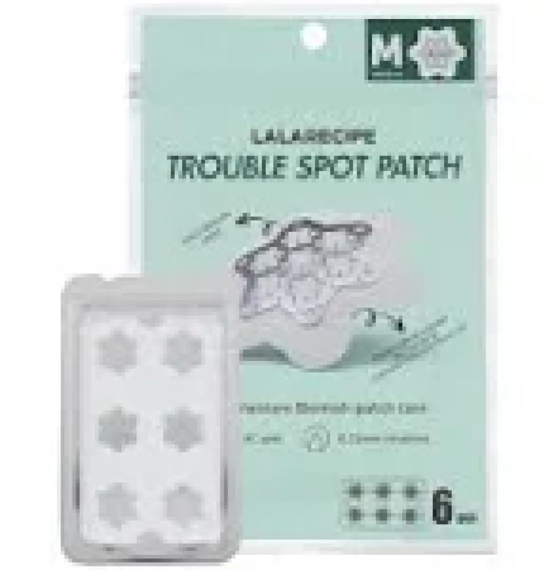 Mikro Magnezyum Iğneli Yüz Bandı Lalarecıpe Trouble Spot Patch Medium 6 Adet