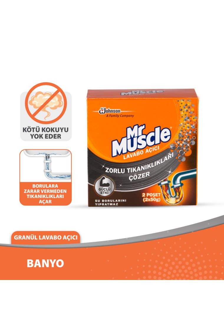 Mr. Muscle 50 gr 2'li Granül Lavabo Açıcı