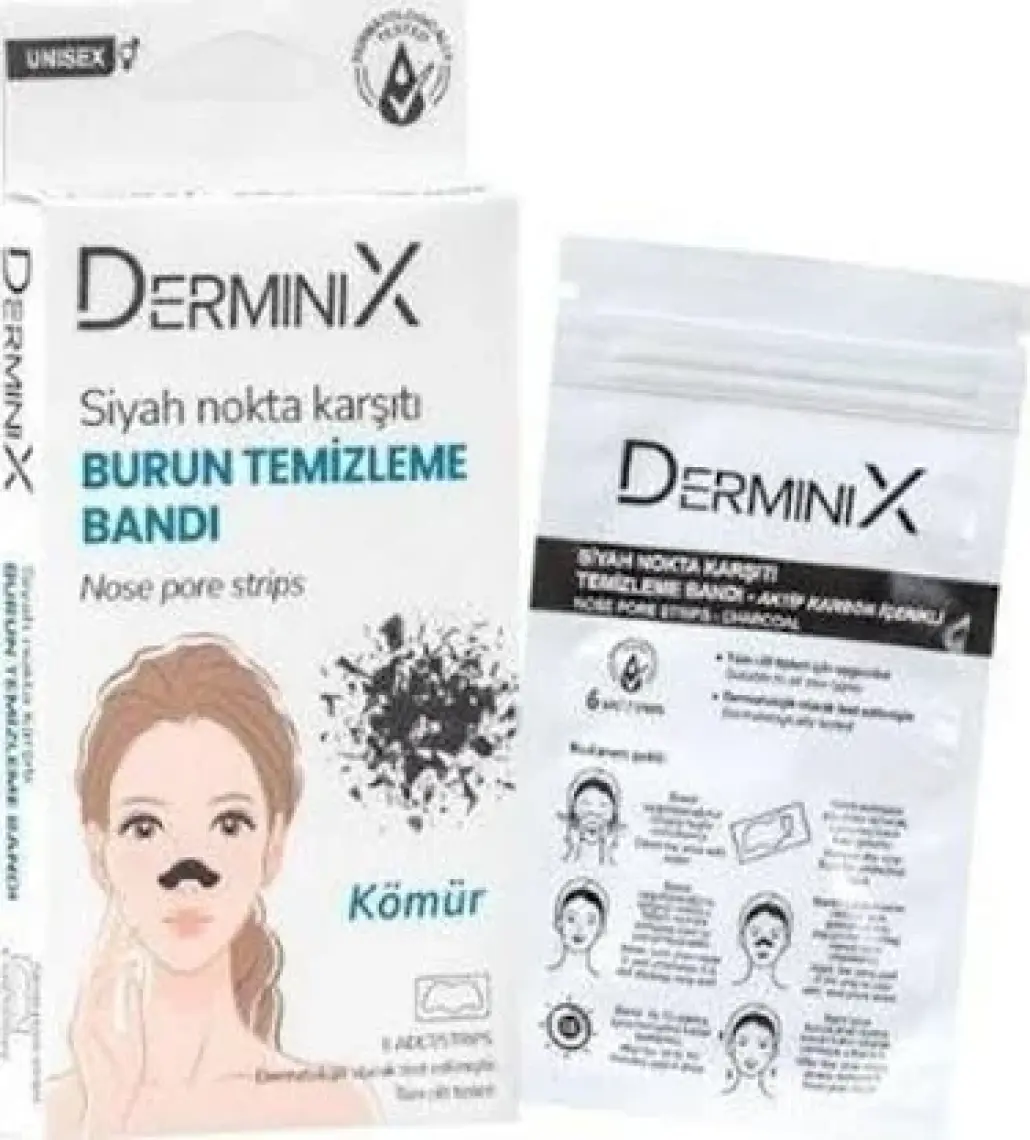 Derminix Kömürlü Siyah Nokta Karşıtı Burun Temizleme Bandı
