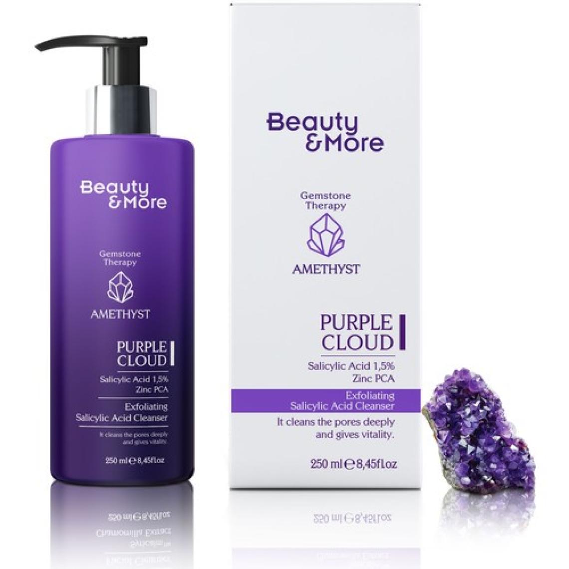 Beauty&More Ametist  Purple Cloud Yağlı ve Akneli Ciltler Için Yüz Yıkama Jeli 250 ml  
Salicylic Acid 1,5% + Zinc PCA+ Ametist  Powder