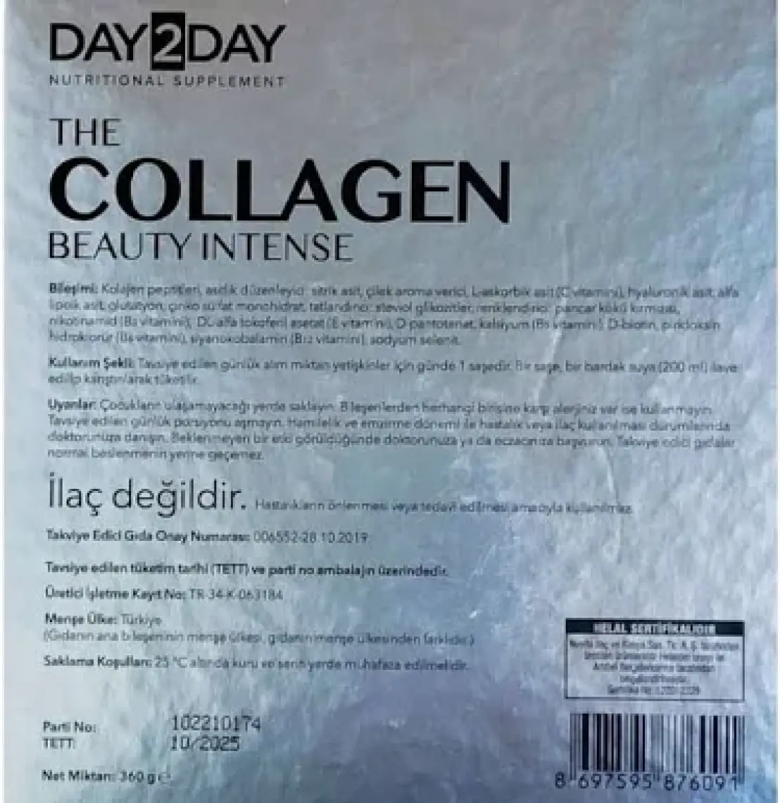 Day2Day The Collagen Beauty Intense 30 Saşe Çilek Aromalı