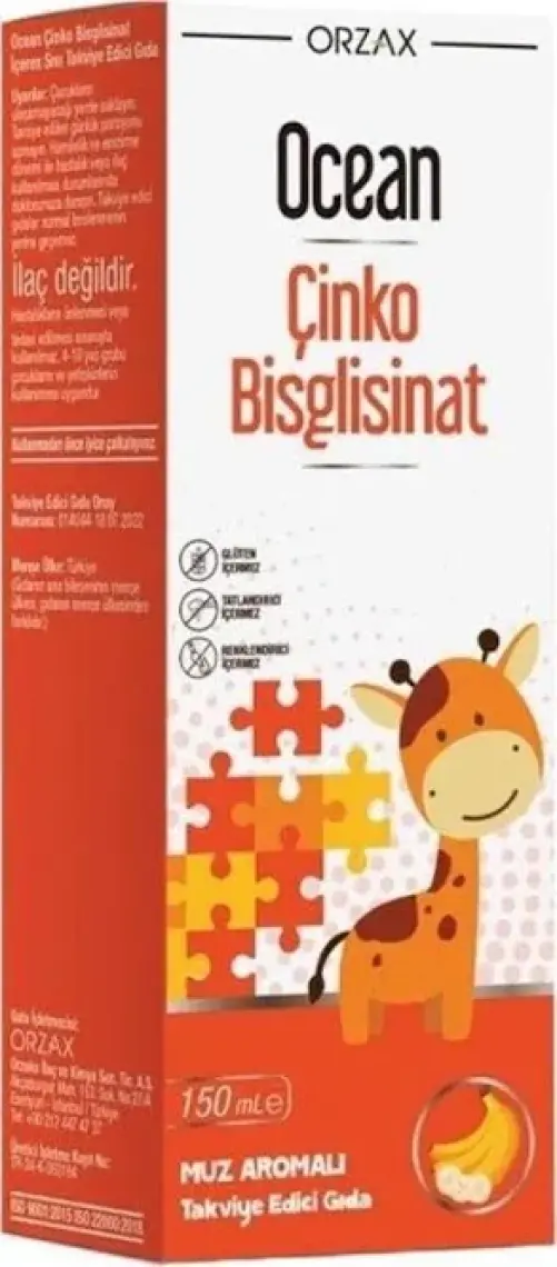 Çinko Bisglisinat 150 ml - Muz Aromalı