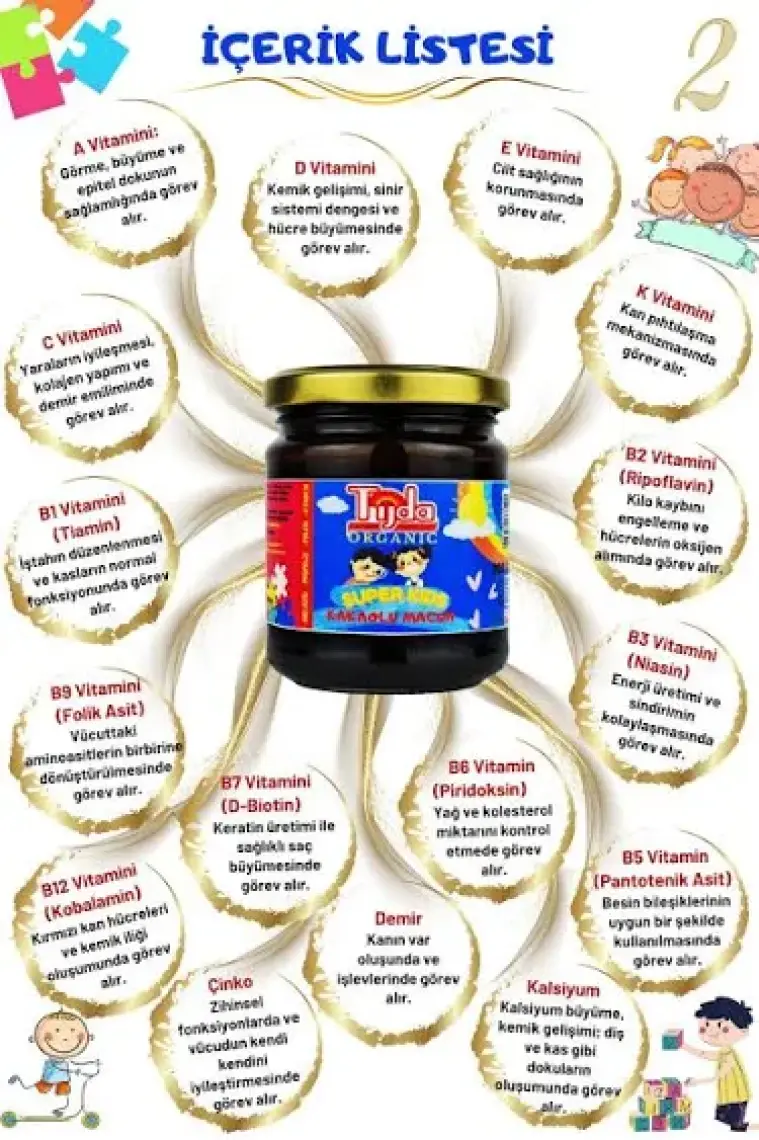 Tijda Kids Çocuk Kakaolu Macun 200 gr