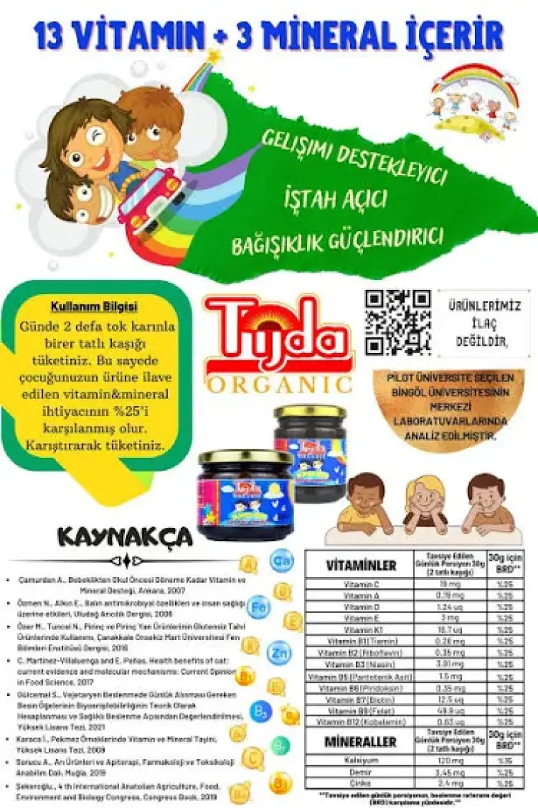 Tijda Kids Çocuk Kakaolu Macun 200 gr