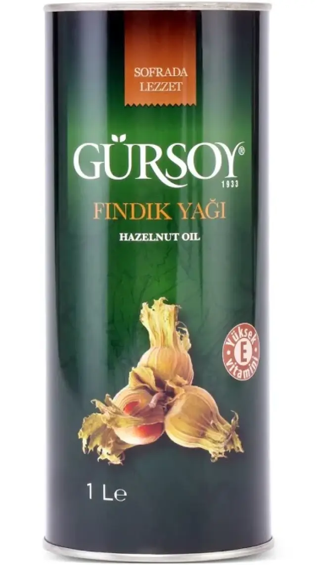 Gürsoy Rafine Fındık Yağı Metal Teneke 1 Lt