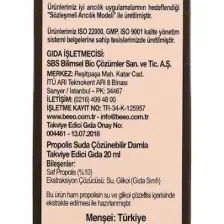 Bee' o  Suda Çözünebilir Propolis Damla 20 ml