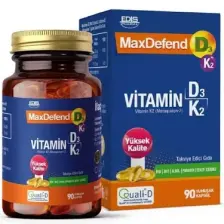 Maxdefend Vitamin D3 K2 90 Yumuşak Kapsül
