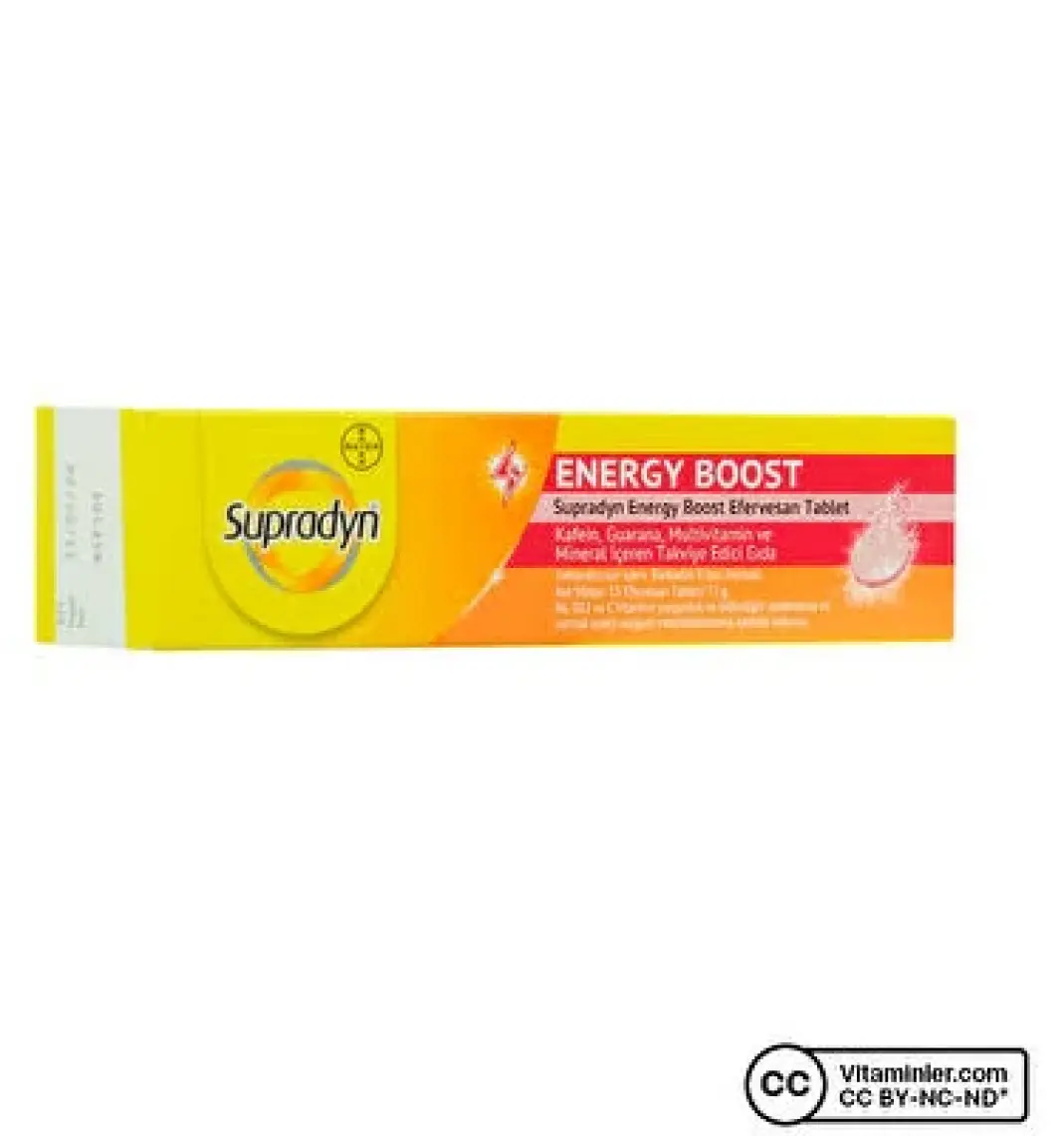 Energy Boost Efervesan Tablet l Kafein, Guarana, Multivitamin ve Mineral