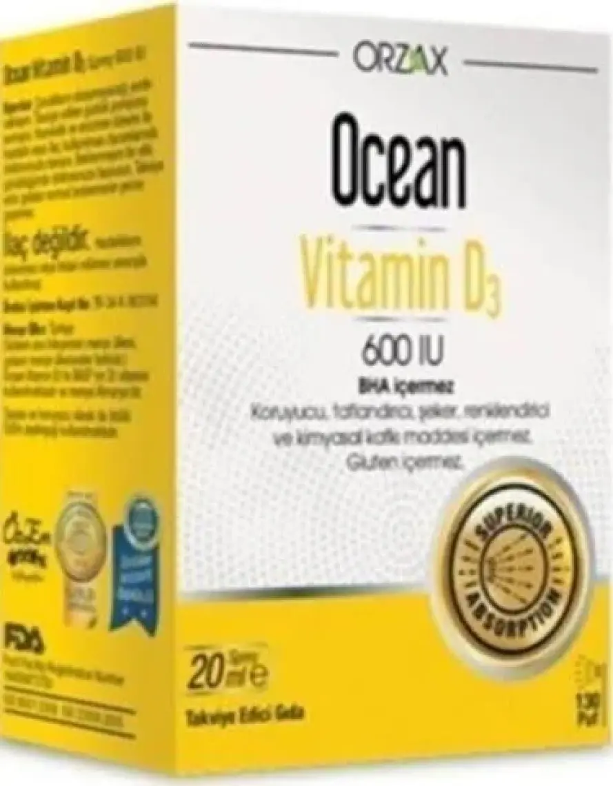 Orzax Vitamin D3 600ıu 20ml Sprey