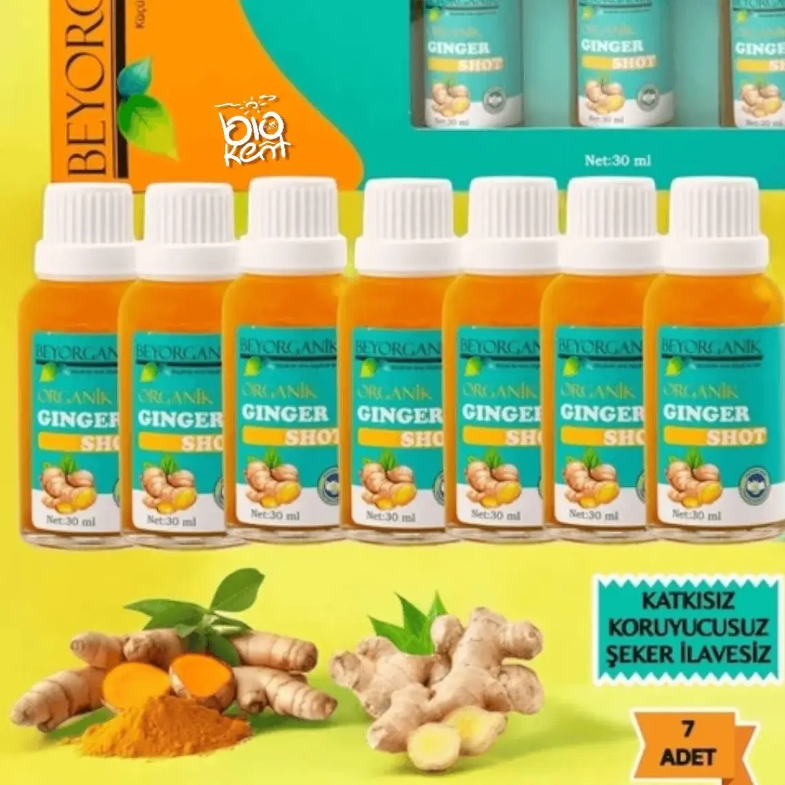 Beyorganik ORGANİK Ginger Shot (7 Adetx30ml) (PESTİSİT ANALİZLİ)