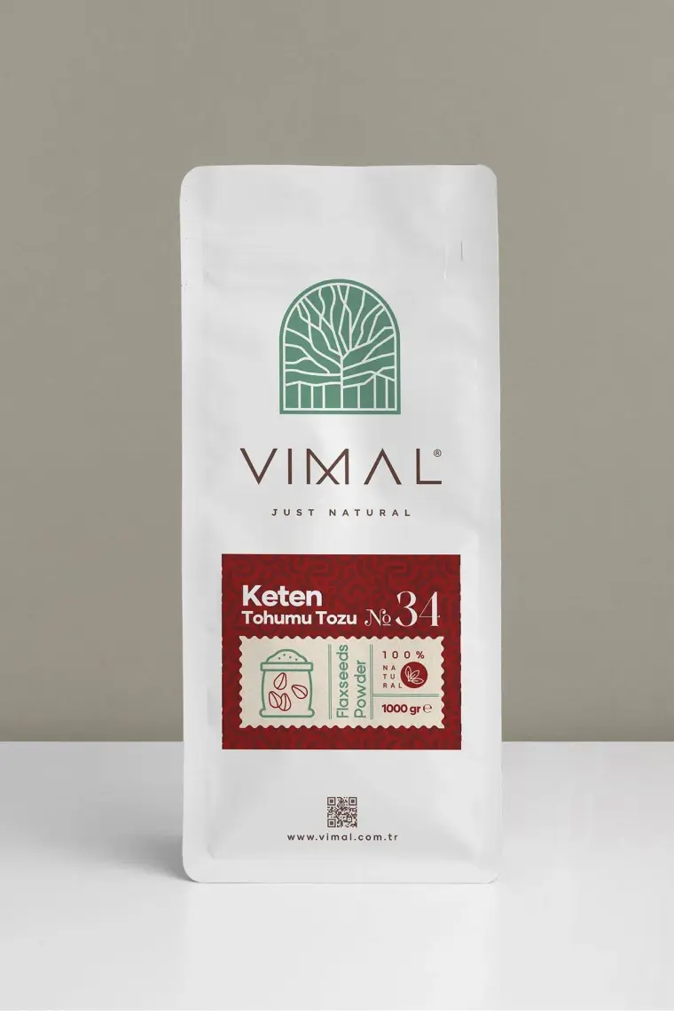 Vimal Keten Tohumu Tozu Saf, Doğal ve Katkısız 1000 gr