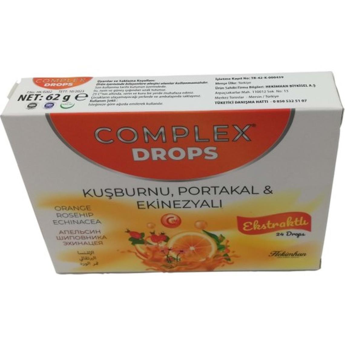 Hekimhan Kuşburnu Portakal Ekinezyalı Pastil Complex Drops 24LÜ