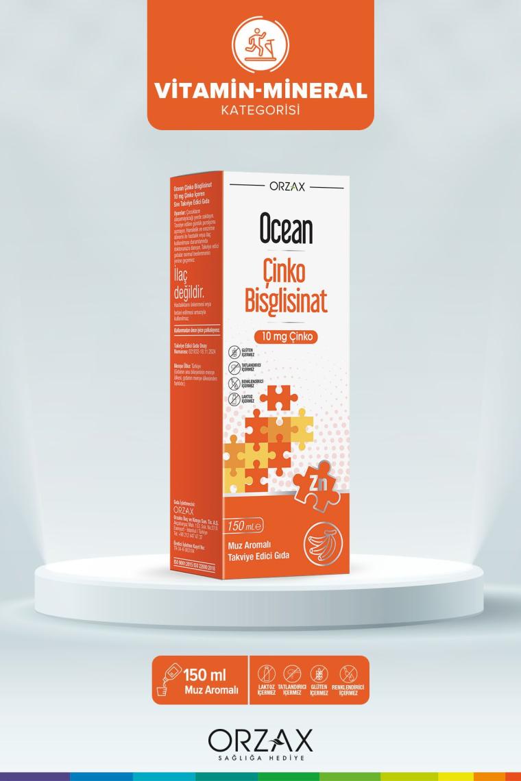 Çinko Bisglisinat 150 ml - Muz Aromalı