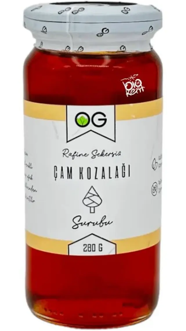 OG natural Kozalak Şurubu 280 Gr (Rafine Şekersiz)
