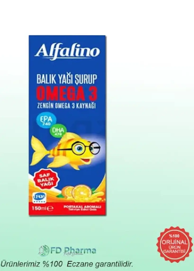 Alfalino Balık Yağı Omega 3 Portakal Aromalı 150 ml