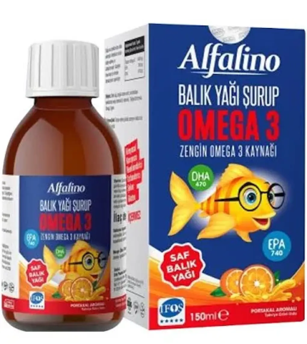 Alfalino Balık Yağı Omega 3 Portakal Aromalı 150 ml