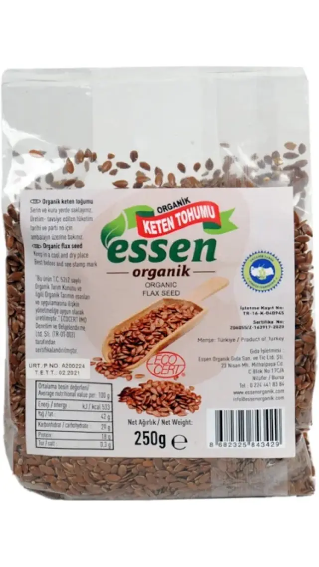 Essen Organik Keten Tohumu 250 gr