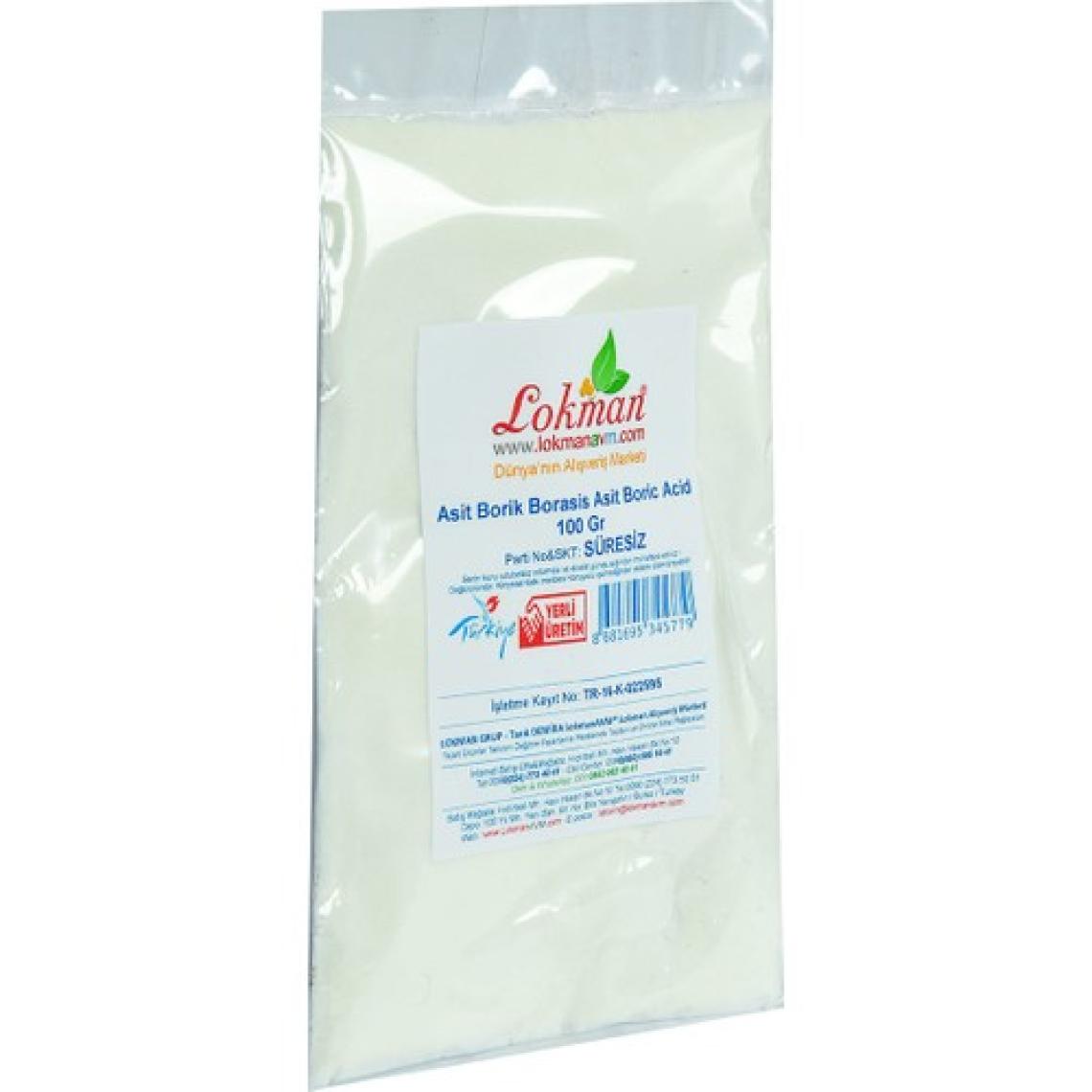 LokmanAVM Asit Borik Borasis Asit Boric Acid 100 gr Paket