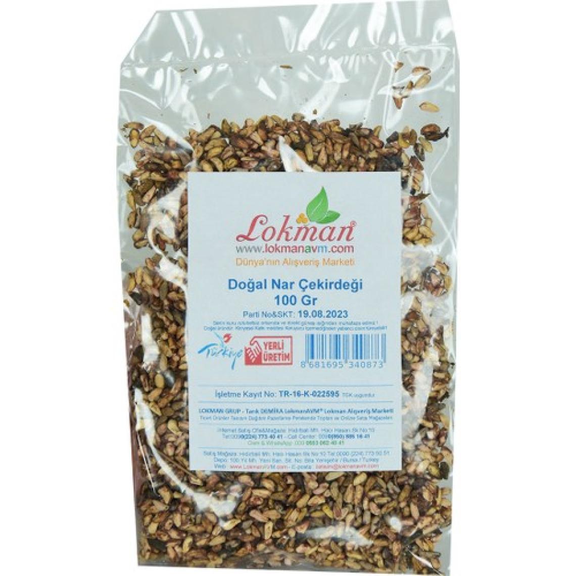 LokmanAVM Doğal Nar Çekirdeği 100 gr Paket