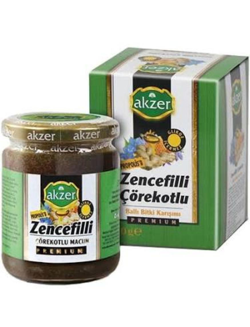 Akzer Zencefilli Çörekotlu Macun Premıum 210 Gr