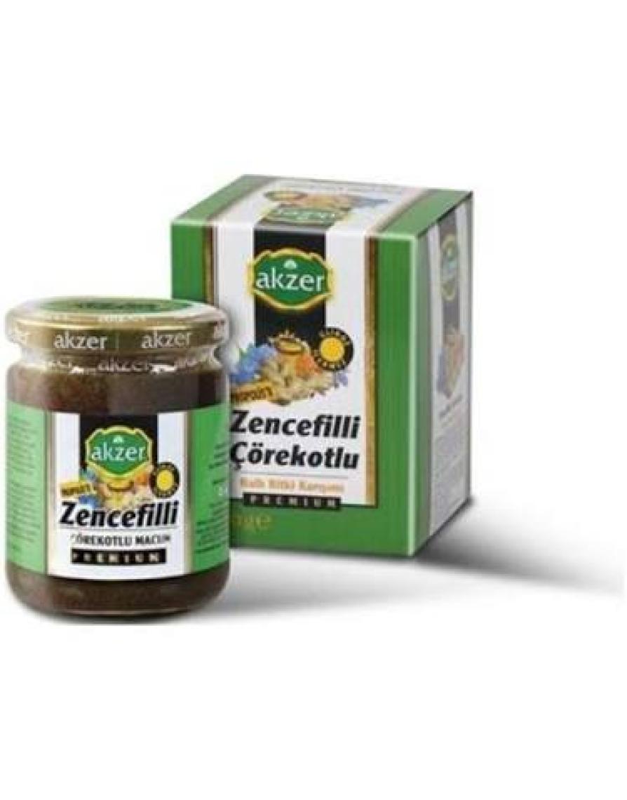 Akzer Zencefilli Çörekotlu Macun Premıum 210 Gr