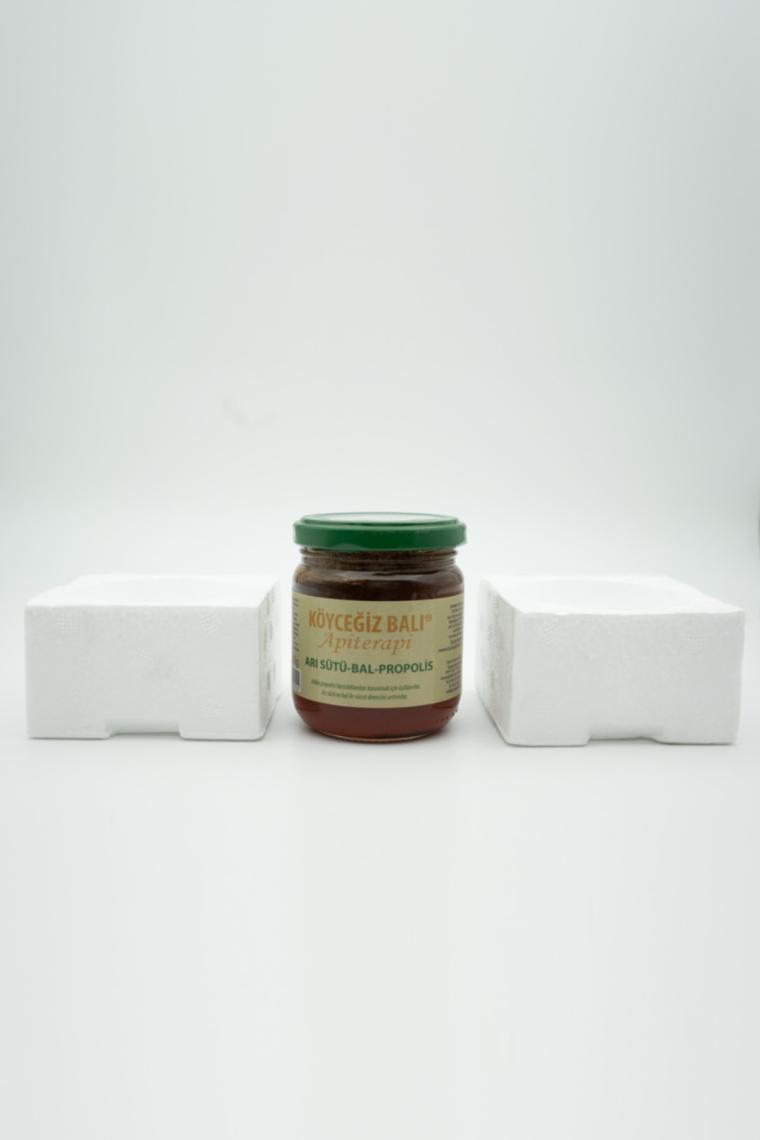 Arı Sütü Bal Propolis Karışımı 250 g Cam Kavanoz 3'ü 1 Yerde
