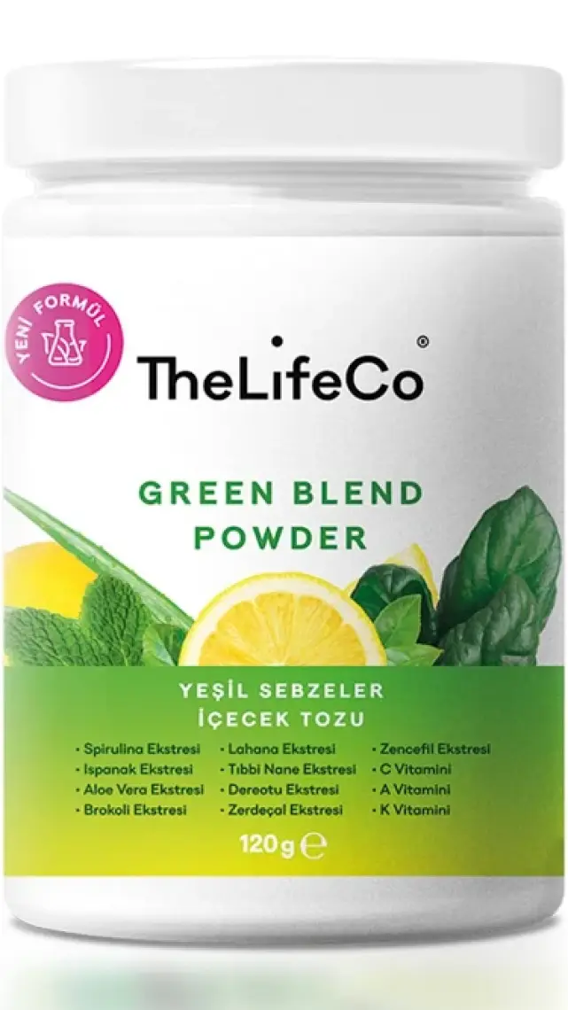 TheLifeCo Yeşil Sebzeler İçecek Tozu (Green Blend) 120g