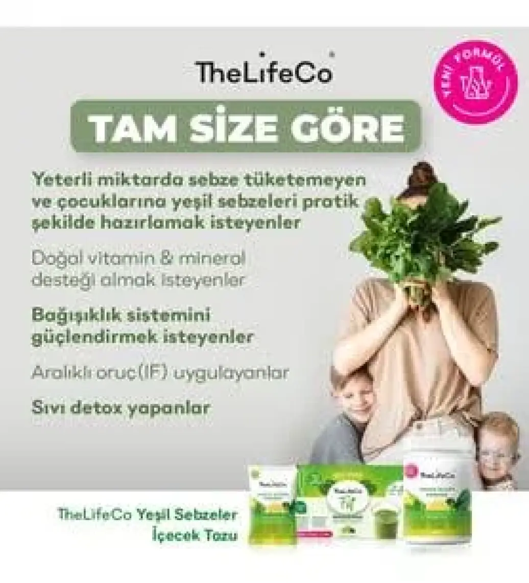 TheLifeCo Yeşil Sebzeler İçecek Tozu (Green Blend) 120g