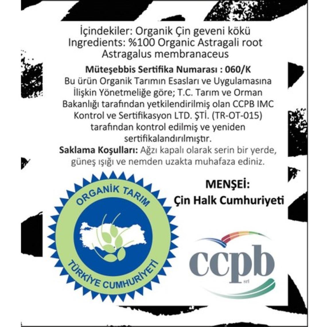 Ayhan Ercan Organik Astragalus Root Çin Geveni Kökü Tozu 100 G