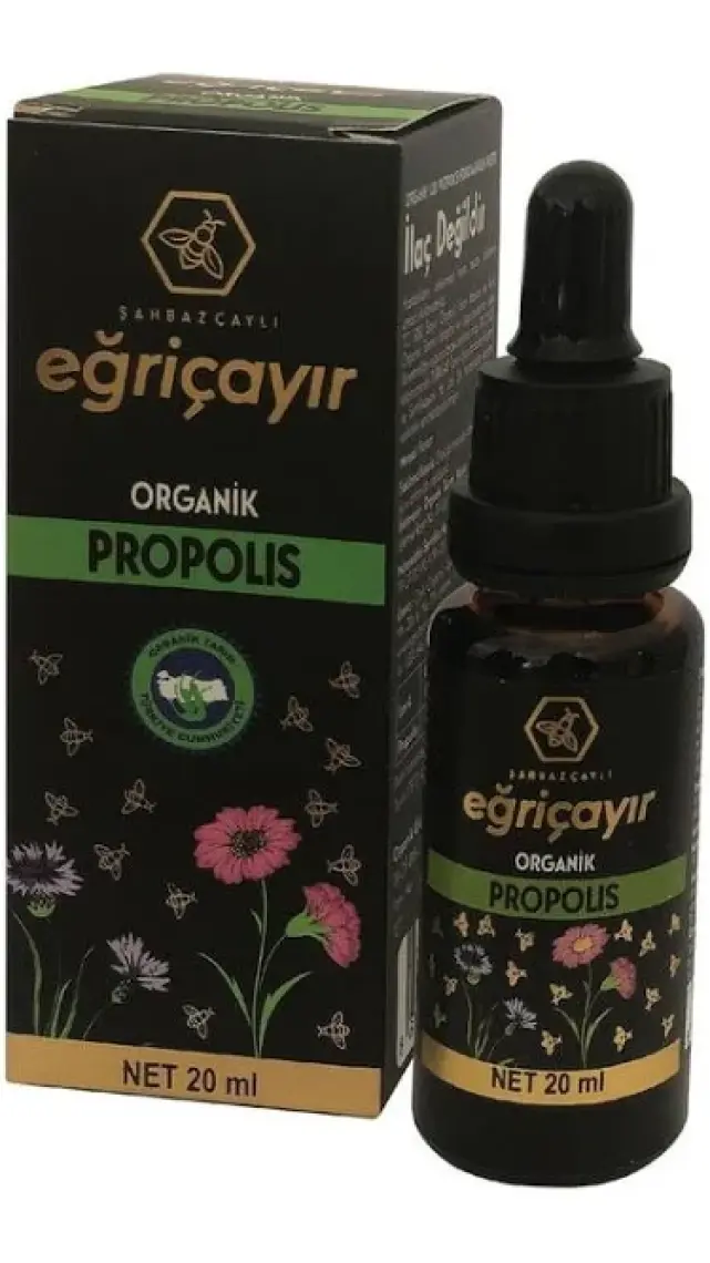 Eğriçayır Organik Propolis 20 ml (Organik Alkol Bazlı)