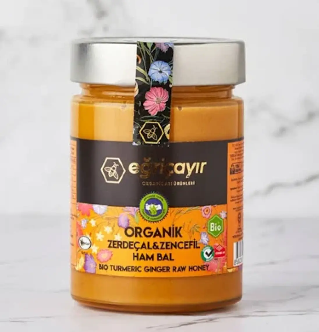 Eğriçayır Organik Zerdeçal & Zencefil ve Ham Bal Karışımı  415 gr