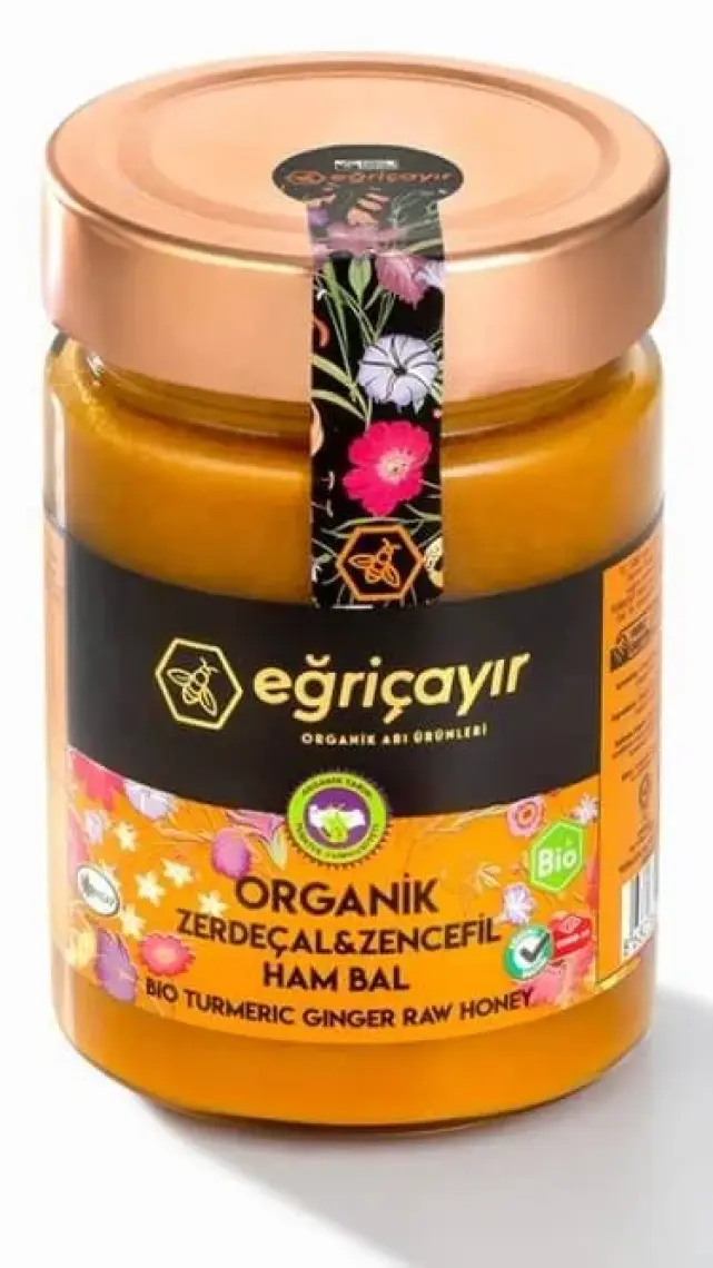 Eğriçayır Organik Zerdeçal & Zencefil ve Ham Bal Karışımı  415 gr