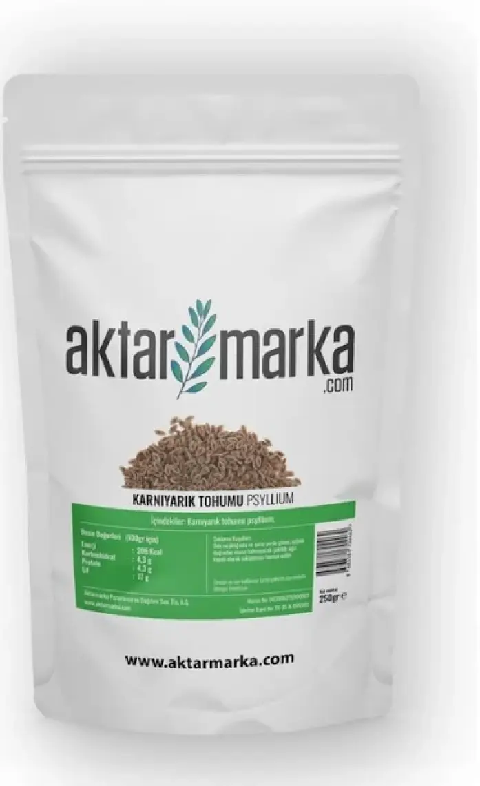 Aktar Marka Karnıyarık Otu Tohumu Tozu Psyllium Husk Powder 250 gr