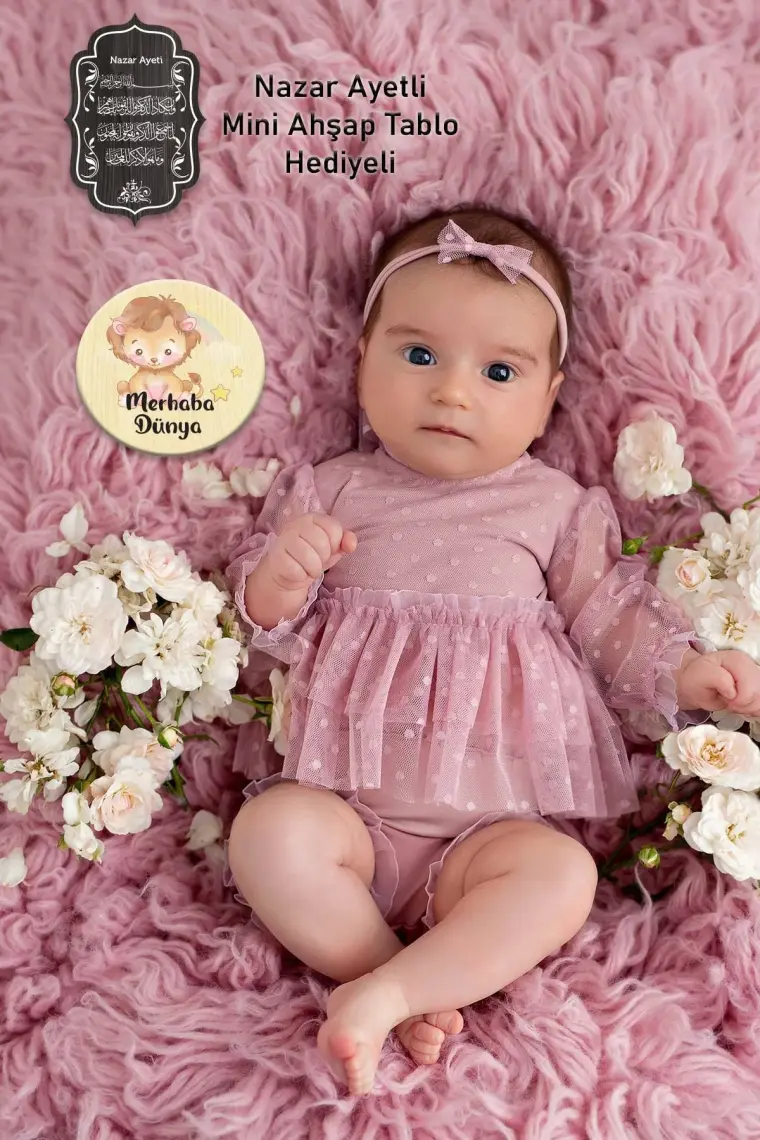 Saltan Art 12 Aylık Ahşap Plak Seti Bebek Aylık Fotoğraf Kartları Bebek Armağanlık Hatıra Kartı