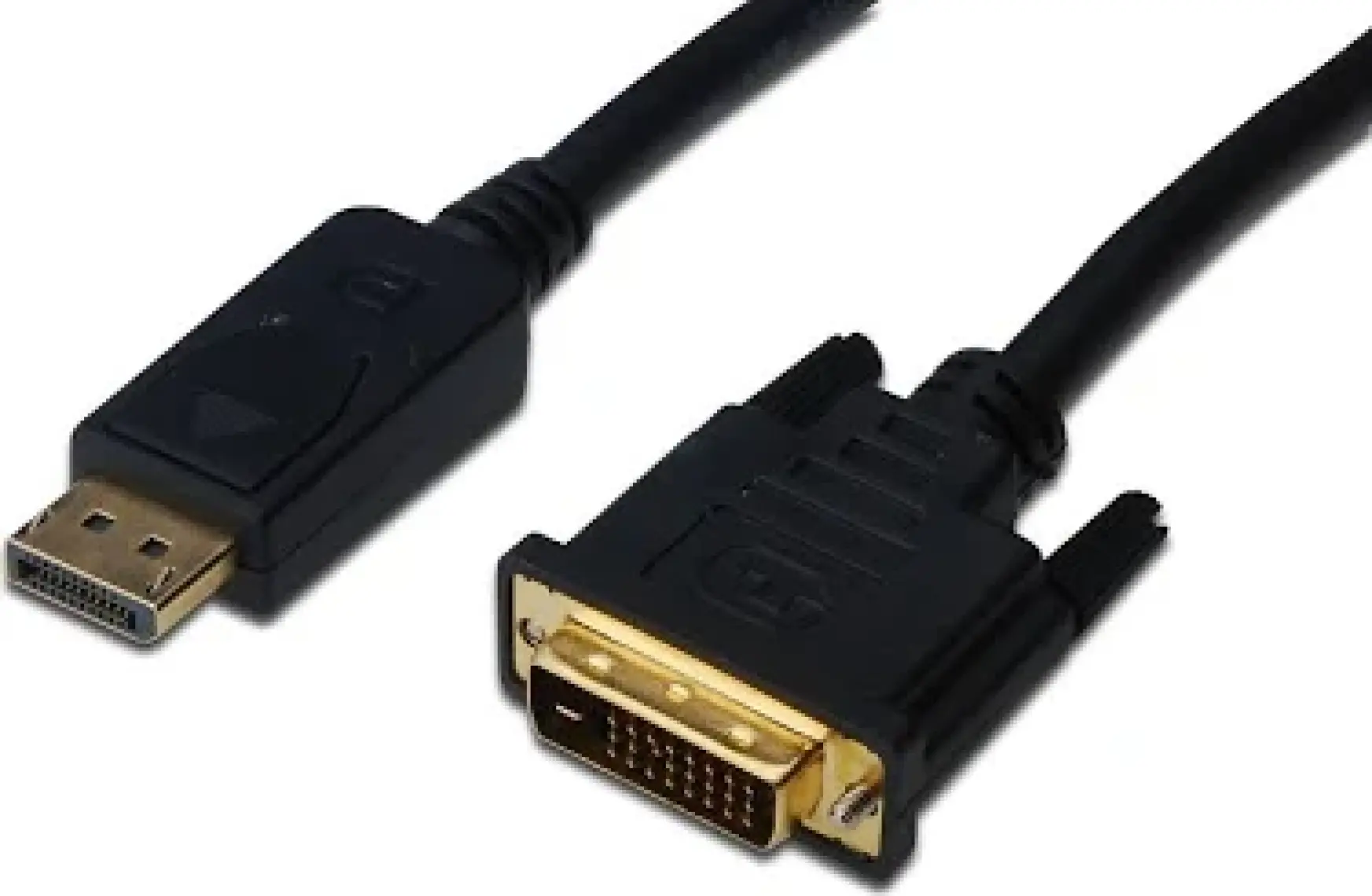 Displayport <-> Dvı Kablosu, Dp Erkek - Dvı (24+1) Erkek, 2 Metre, Dp 1.1 Uyumlu Ul, Siyah Renk