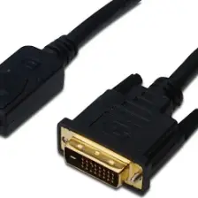 Displayport <-> Dvı Kablosu, Dp Erkek - Dvı (24+1) Erkek, 2 Metre, Dp 1.1 Uyumlu Ul, Siyah Renk