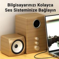 VegGieg 3.5mm Jack Trrs Hi-Fi  Aux Mikrofon ve Ses Kablosu 3 Metre