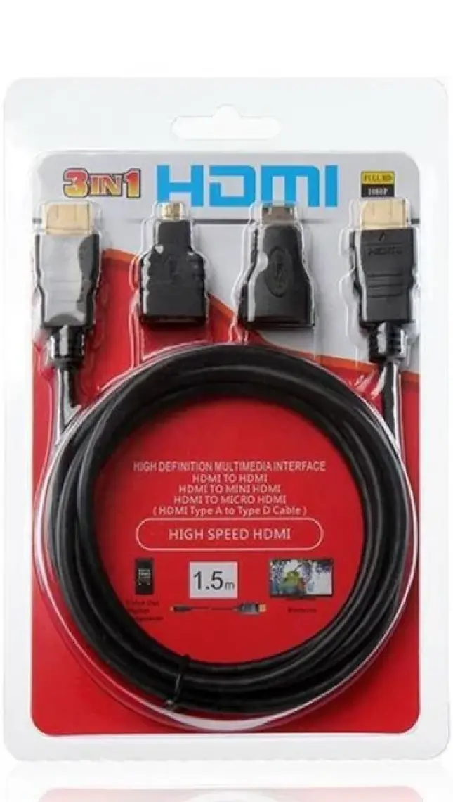 Blueway 3in 1 HDMI Kablosu Micro / Mini HDMI Kablo 3'lü
