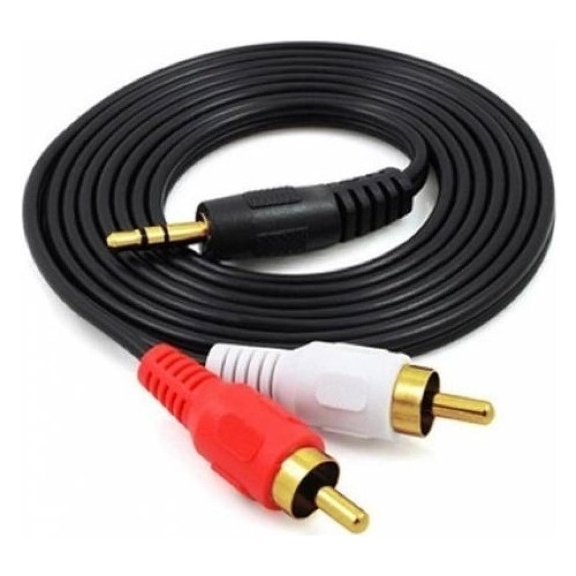 Boblov Stereo Lale Kablo 3.5 mm Stereo 2 RCA Ses Sistemi Kablosu Aux 3 mt