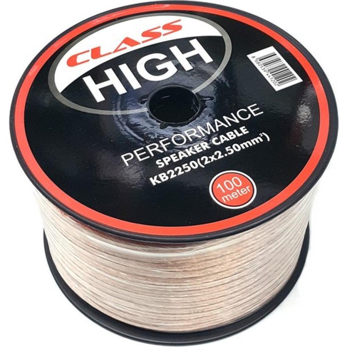 Class 2x2,50mm Hoparlör Ses Sistemi Kablosu Şeffaf