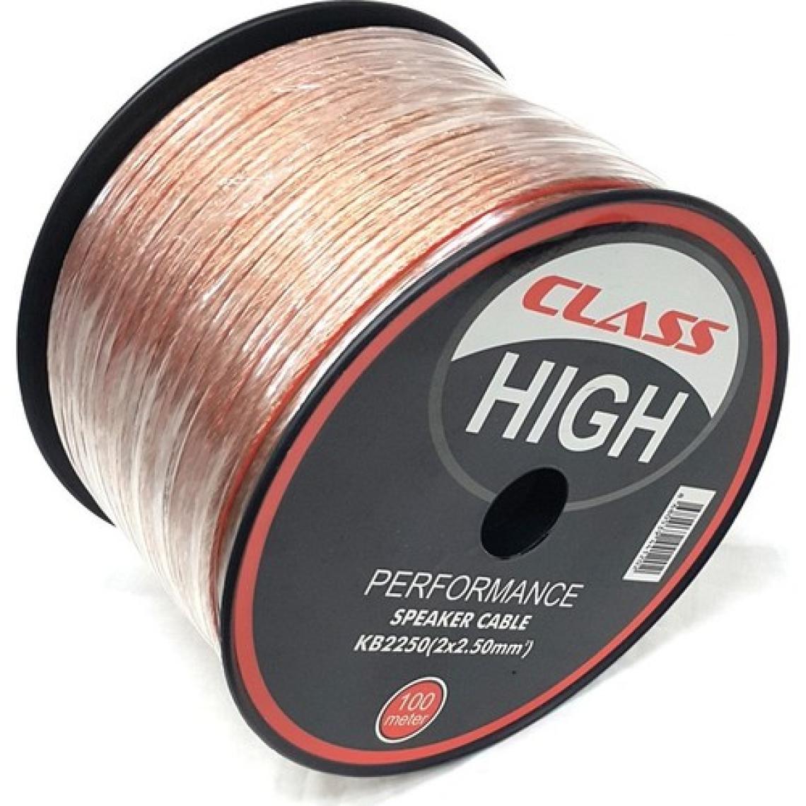 Class 2x2,50mm Hoparlör Ses Sistemi Kablosu Şeffaf