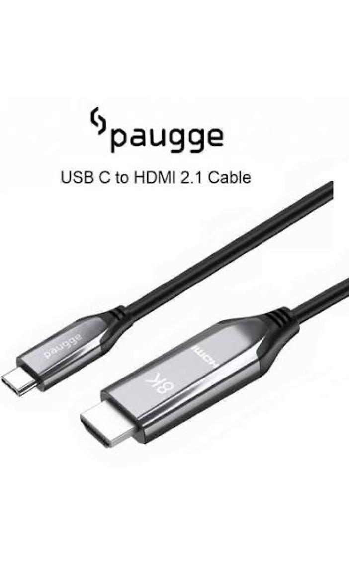 Paugge 8k 60Hz / 4K 144Hz / 4K 120Hz / 4K 60Hz Hdr USB C To HDMI 2.1 Kablo - 2 Metre (CHD21-PRO)