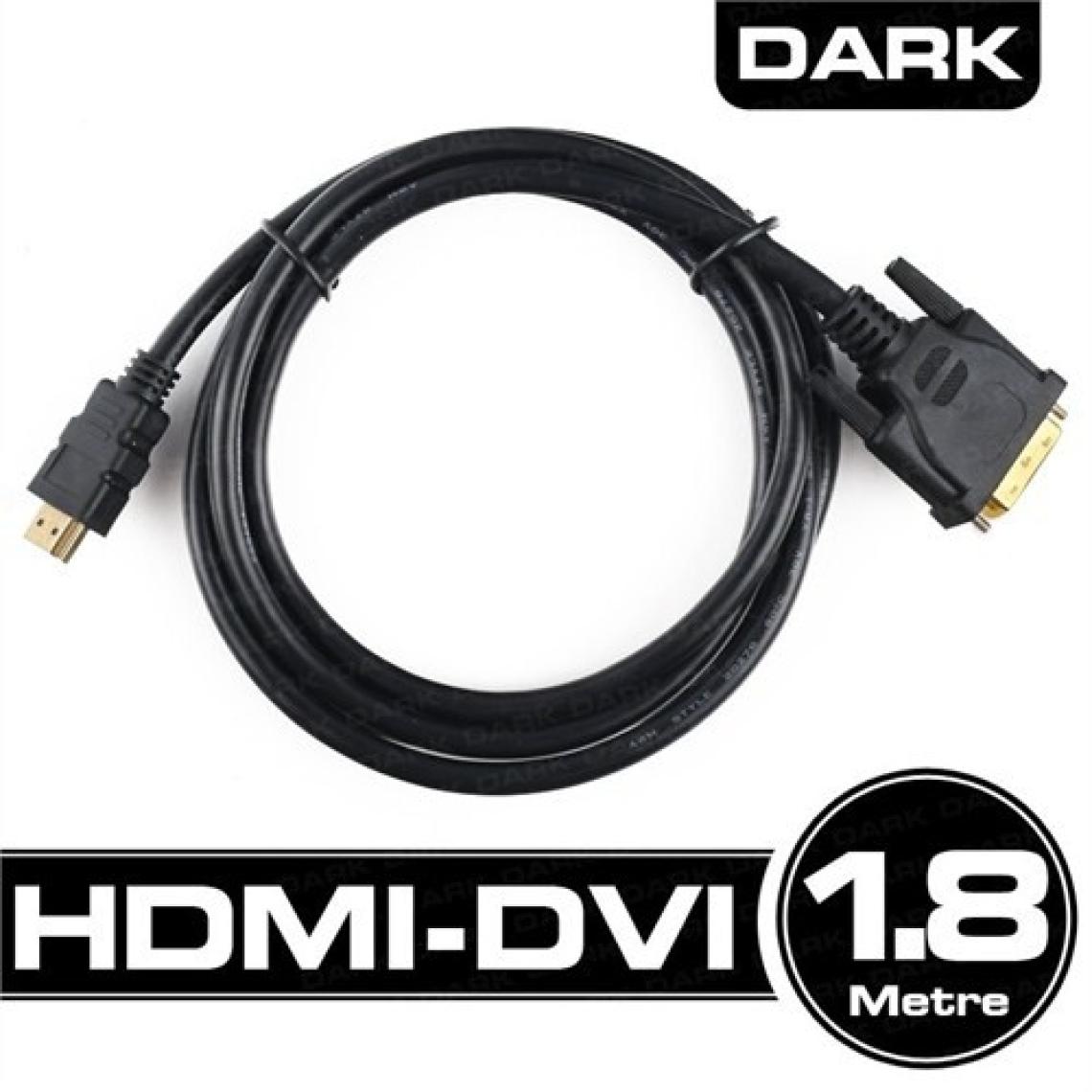 DARK DK-CB-DVIXHDMIL180 1.8metre HDMI-DVI (24+1) Görüntü Kablosu 1.4v