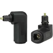 Ti-Mesh Sağ Dik Açılı Toslink Dijital Optical Ses Adaptörü - Siyah