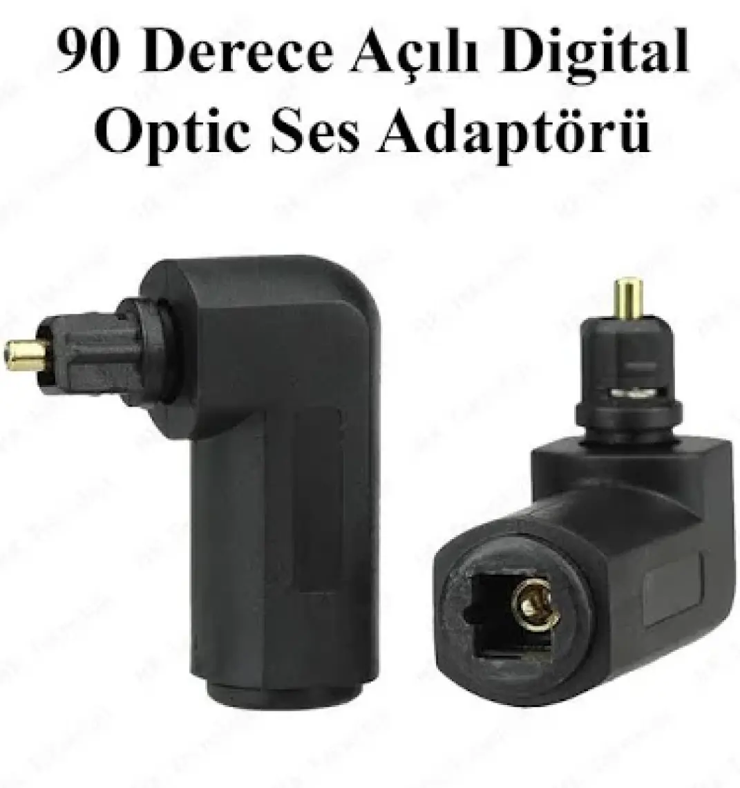 Ti-Mesh Sağ Dik Açılı Toslink Dijital Optical Ses Adaptörü - Siyah