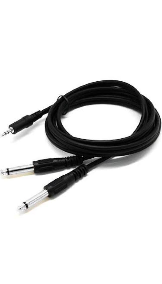 BK Teknoloji 3.5mm Stereo Erkek To 2 x 6.3mm Mono Erkek Y Kablo - 3 Metre