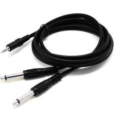 BK Teknoloji 3.5mm Stereo Erkek To 2 x 6.3mm Mono Erkek Y Kablo - 3 Metre
