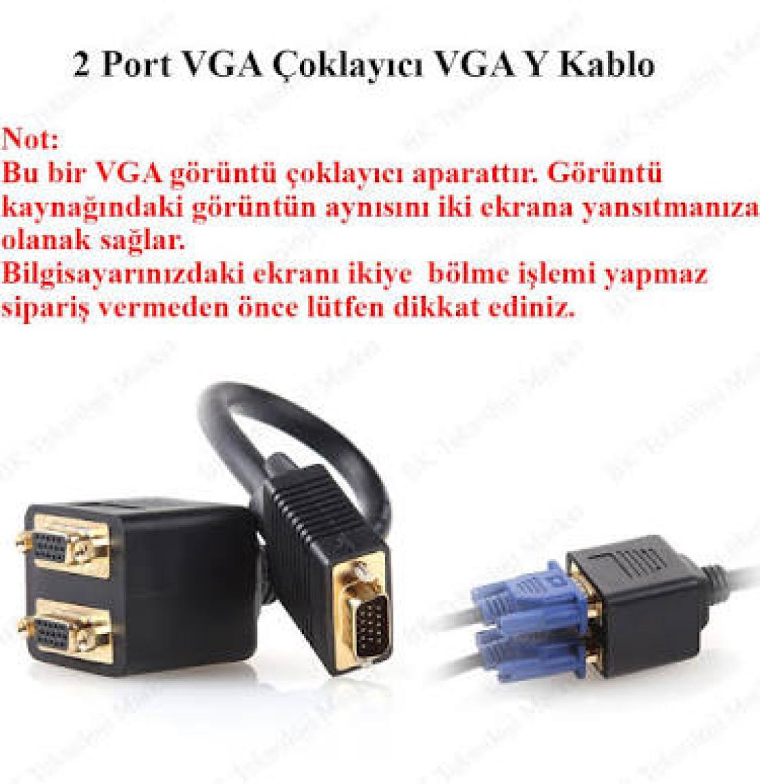 Ti-Mesh Çoklayıcı Vga Kablosu - Y Splitter - 25Cm